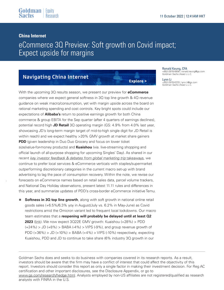 China Internet_ eCommerce 3Q Preview_ Soft growth on Covid impact; Expect upside for margins(1)China Internet_ eCommerce 3Q Preview_ Soft growth on Covid impact; Expect upside for margins(1)_1.png